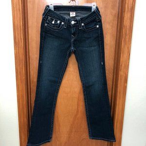 True Religion Low Rise Boot Cut Jeans Size 27